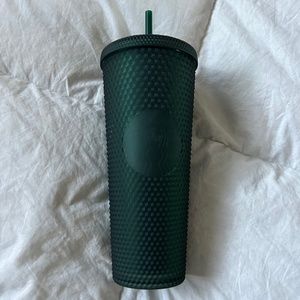 Starbucks Matte Dark Green Studded Tumbler